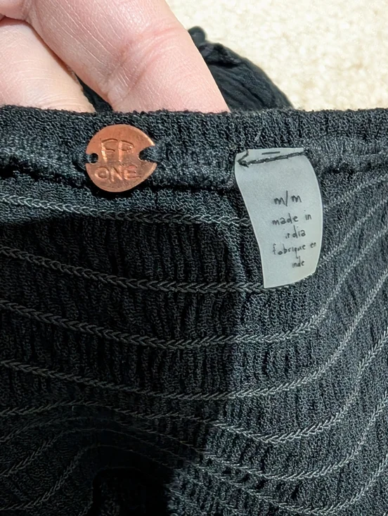 Free People Adella Halter Cami Halter Tank Top Black Lace Ruffled Size M - Picture 6 of 9